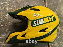 Tony Stewart 2008 Talladega Subway Jason beam Nascar Race Used Pit Crew Helmet