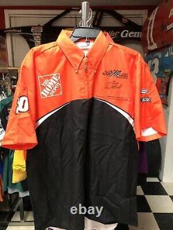 Tony Stewart Home Depot Signed Autographed Nascar Race Used Pit Crew Shirt M