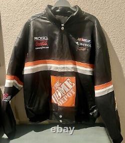 Tony Stewart NASCAR #20 Leather Racing Reversible Jacket AUTOGRAPHED Large