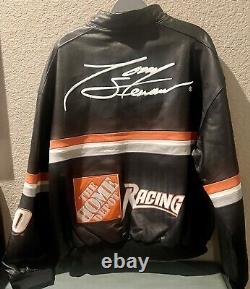 Tony Stewart NASCAR #20 Leather Racing Reversible Jacket AUTOGRAPHED Large