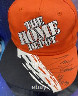 Tony Stewart SIGNED/INSCRIBED Home Depot 1st CUP WIN Victory Lane Hat Richmond