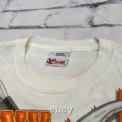 Tony Stewart Shirt Adult XL White AOP Vintage Home Depot NASCAR Racing 90s