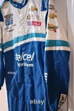 Trackhouse Racing Race Used telcel Chevy Pit Crew Firesuit NASCAR Daniel Suarez