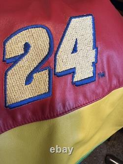 USA Leather JEFF GORDON #24 Dupont Mens XL CHASE BRAND NASCAR Race Jacket
