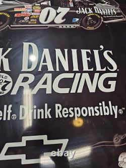 Used 2007 Jack Daniels Whiskey Chevrolet Chevy Nascar Racing Hood Sign Game Room