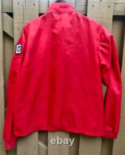 VINTAGE 1960s / 70s RED CHEVROLET PIT CREW RACING JACKET CHEVY RACE NASCAR GM