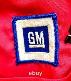 VINTAGE 1960s / 70s RED CHEVROLET PIT CREW RACING JACKET CHEVY RACE NASCAR GM