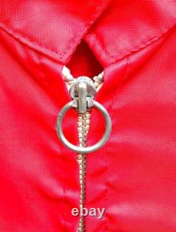 VINTAGE 1960s / 70s RED CHEVROLET PIT CREW RACING JACKET CHEVY RACE NASCAR GM