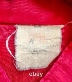 VINTAGE 1960s / 70s RED CHEVROLET PIT CREW RACING JACKET CHEVY RACE NASCAR GM