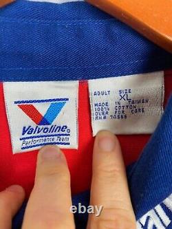 VINTAGE 90's NASCAR Valvoline Racing Mark Martin Pit Crew Mechanics Shirts XL