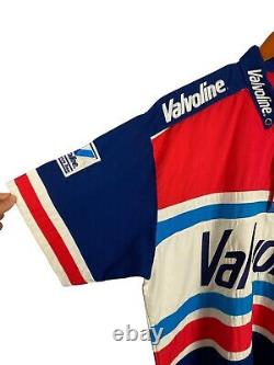 VINTAGE 90's NASCAR Valvoline Racing Mark Martin Pit Crew Mechanics Shirts XL