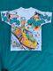 Vintage Cartoon Network Racing Flintstones Nascar T-shirt All-over Print 1996 L