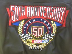 VINTAGE NASCAR 50th ANNIVERSARY JEFF HAMILTON RACING BLACK LEATHER JACKET XL