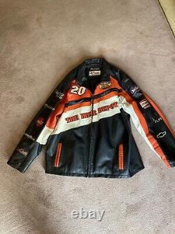 VINTAGE NASCAR Tony Stewart leather Jacket CHASE Authentics Racing large