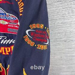 VINTAGE Nascar Jacket Mens 2XL Jeff Gordon Champion Flames Embroidered Y2K JH