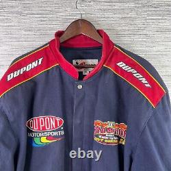 VINTAGE Nascar Jacket Mens 2XL Jeff Gordon Champion Flames Embroidered Y2K JH