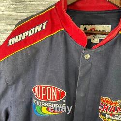 VINTAGE Nascar Jacket Mens 2XL Jeff Gordon Champion Flames Embroidered Y2K JH