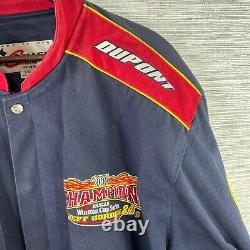 VINTAGE Nascar Jacket Mens 2XL Jeff Gordon Champion Flames Embroidered Y2K JH