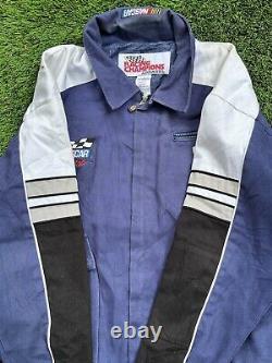 VINTAGE RACING CHAMPIONS APPAREL NASCAR Lined Blue Black Jacket Men's Size XL