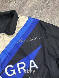 VINTAGE Viagra Mark Martin Racing Jacket Adult Size XL Black Blue Mens