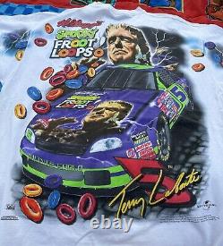 VTG 1997 NASCAR Terry Labonte Frankenstein Fruit Loops T Shirt All Over XL AOP