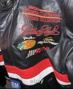 VTG 90s NASCAR #3 Dale Earnhardt Sr Goodwrench LEATHER Jacket Lg Chase Authentic