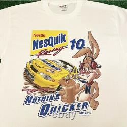 VTG 90s Nesquick Snack Tee Nascar Racing Promo Rare Vintage Shirt Mens XL