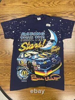 VTG Bill Elliott Mcdonalds Racing Team T-Shirt All Over Print 90s Sz M #94