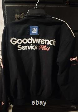 VTG Dale Earnhardt GM Goodwrench Jacket M Chase NASCAR Winston Cup Black Suede