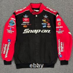 VTG Kevin Harvick Snap-on Racing Jacket Mens M Black Chase Authentic Embroidered