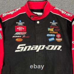VTG Kevin Harvick Snap-on Racing Jacket Mens M Black Chase Authentic Embroidered
