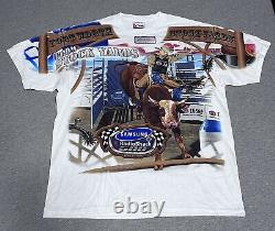 Vintage 00's NASCAR All Over Print Shirt Large White Texas Motor Speedway Race