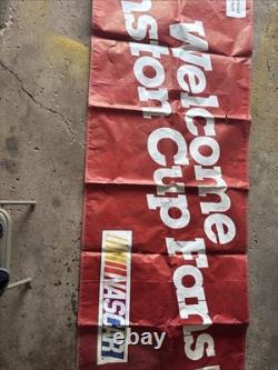 Vintage 1988 Welcome Winston Cup Fans NASCAR Banner 42 x 11'8