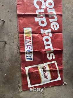 Vintage 1988 Welcome Winston Cup Fans NASCAR Banner 42 x 11'8