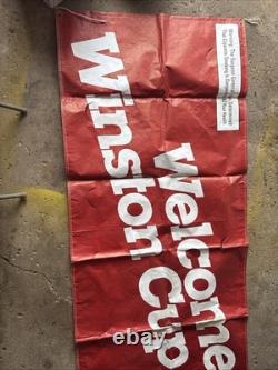 Vintage 1988 Welcome Winston Cup Fans NASCAR Banner 42 x 11'8
