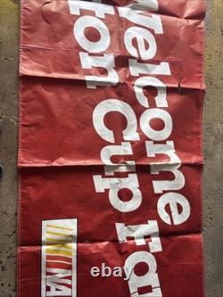 Vintage 1988 Welcome Winston Cup Fans NASCAR Banner 42 x 11'8
