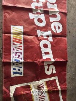 Vintage 1988 Welcome Winston Cup Fans NASCAR Banner 42 x 11'8