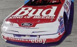 Vintage 1990s Budweiser NASCAR Tin Sign Embossed Die Cut Bill Elliott #11 Ford