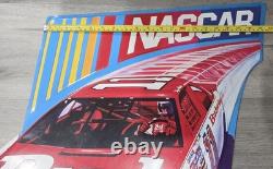 Vintage 1990s Budweiser NASCAR Tin Sign Embossed Die Cut Bill Elliott #11 Ford