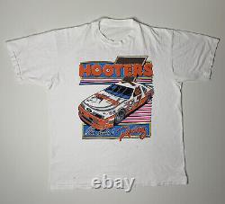 Vintage 1993 Alen Kulwicki Hooters Racing T Shirt Nascar Double Sided 90s Rare