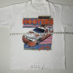 Vintage 1993 Alen Kulwicki Hooters Racing T Shirt Nascar Double Sided 90s Rare