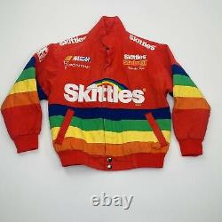 Vintage 1997 NASCAR Skittles Cope Chase Authentic Racing Jacket Coat Small Zip