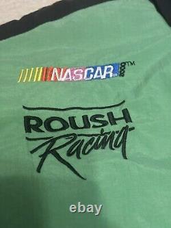 Vintage 1998 Chad Little John Deere Racing Jacket Roush branded Medium NASCAR