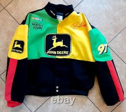 Vintage 1998 Chad Little John Deere Roush Racing Jacket, XL size NASCAR #97