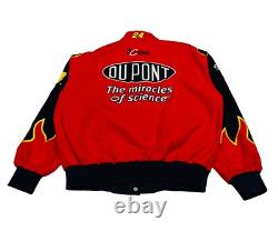 Vintage 1999 Jeff Gordon DuPont Racing Flames Jacket NWT JH Design Size L NASCAR