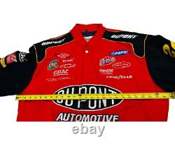 Vintage 1999 Jeff Gordon DuPont Racing Flames Jacket NWT JH Design Size L NASCAR