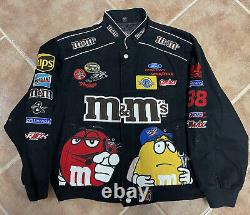 Vintage 2004 Elliott Sadler M&M's JH Design NASCAR Jacket Youth Boys 2XL EUC