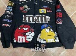 Vintage 2004 Elliott Sadler M&M's JH Design NASCAR Jacket Youth Boys 2XL EUC