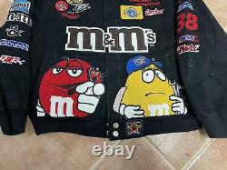 Vintage 2004 Elliott Sadler M&M's JH Design NASCAR Jacket Youth Boys 2XL EUC