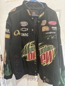 Vintage 2006 Brian Vickers #57 Mountain Dew JH Design NASCAR Jacket Size 2XL